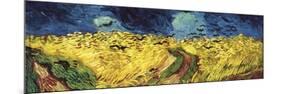 Wheat Field with Crows-Vincent van Gogh-Mounted Premium Giclee Print