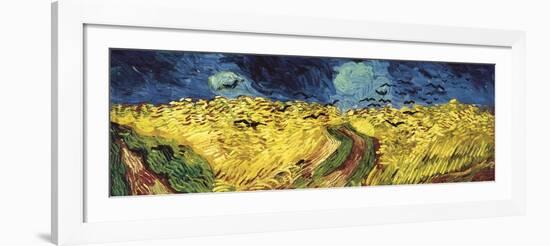 Wheat Field with Crows-Vincent van Gogh-Framed Art Print