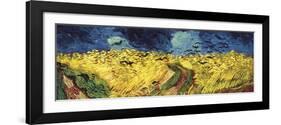 Wheat Field with Crows-Vincent van Gogh-Framed Art Print