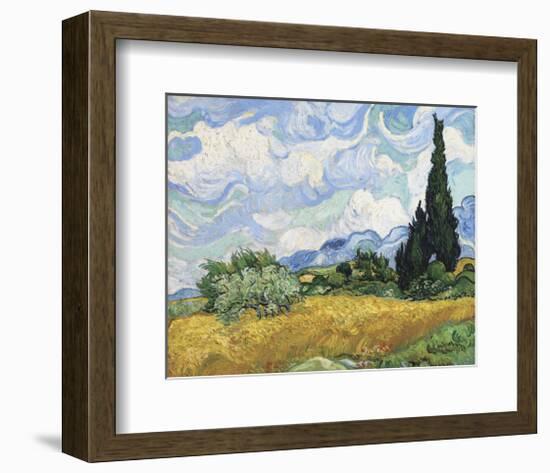 Wheat Field with Cypresses, 1889-Vincent van Gogh-Framed Art Print