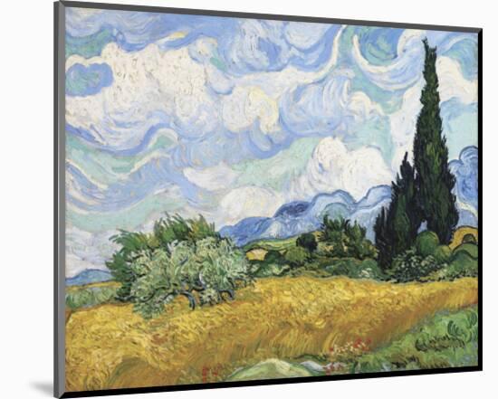 Wheat Field with Cypresses, 1889-Vincent van Gogh-Mounted Art Print