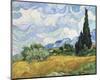 Wheat Field with Cypresses, 1889-Vincent van Gogh-Mounted Giclee Print