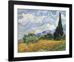 Wheat Field with Cypresses, 1889-Vincent van Gogh-Framed Art Print