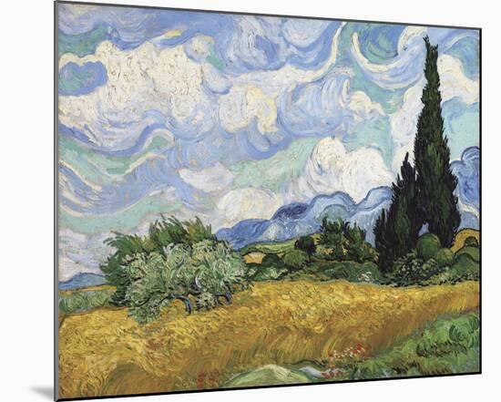 Wheat Field with Cypresses, 1889-Vincent van Gogh-Mounted Art Print