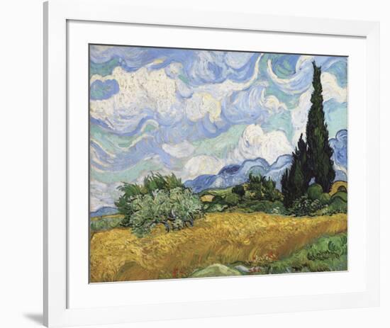 Wheat Field with Cypresses, 1889-Vincent van Gogh-Framed Art Print