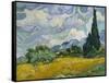 Wheat Field with Cypresses, 1889-Vincent van Gogh-Framed Stretched Canvas