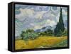 Wheat Field with Cypresses, 1889-Vincent van Gogh-Framed Stretched Canvas