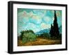 Wheat Field with Cypresses, 1889-Vincent van Gogh-Framed Giclee Print