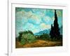 Wheat Field with Cypresses, 1889-Vincent van Gogh-Framed Giclee Print