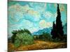 Wheat Field with Cypresses, 1889-Vincent van Gogh-Mounted Giclee Print