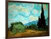 Wheat Field with Cypresses, 1889-Vincent van Gogh-Framed Giclee Print