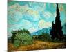 Wheat Field with Cypresses, 1889-Vincent van Gogh-Mounted Giclee Print