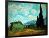 Wheat Field with Cypresses, 1889-Vincent van Gogh-Framed Giclee Print