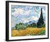Wheat Field With Cypresses-Vincent Van Gogh-Framed Art Print