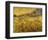 Wheat Field with Reaper and Sun-Vincent van Gogh-Framed Giclee Print