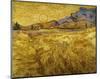 Wheat Field with Reaper and Sun-Vincent van Gogh-Mounted Giclee Print