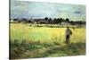 Wheat Field-Berthe Morisot-Stretched Canvas