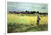 Wheat Field-Berthe Morisot-Framed Art Print