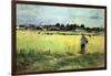 Wheat Field-Berthe Morisot-Framed Art Print