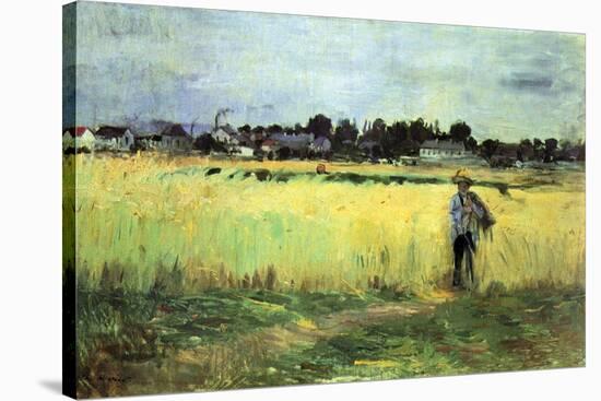 Wheat Field-Berthe Morisot-Stretched Canvas