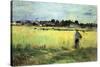 Wheat Field-Berthe Morisot-Stretched Canvas