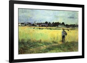 Wheat Field-Berthe Morisot-Framed Premium Giclee Print