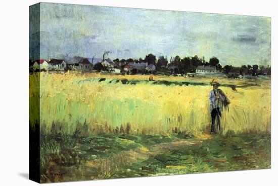 Wheat Field-Berthe Morisot-Stretched Canvas