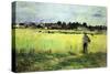 Wheat Field-Berthe Morisot-Stretched Canvas