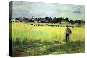 Wheat Field-Berthe Morisot-Stretched Canvas