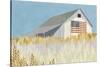 Wheat Fields Barn with Flag-Avery Tillmon-Stretched Canvas