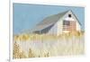 Wheat Fields Barn with Flag-Avery Tillmon-Framed Art Print