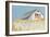 Wheat Fields Barn with Flag-Avery Tillmon-Framed Art Print