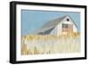 Wheat Fields Barn with Flag-Avery Tillmon-Framed Art Print
