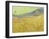 Wheat Fields with Reaper, Auvers-Vincent van Gogh-Framed Giclee Print