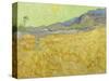 Wheat Fields with Reaper, Auvers-Vincent van Gogh-Stretched Canvas