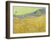 Wheat Fields with Reaper, Auvers-Vincent van Gogh-Framed Premium Giclee Print