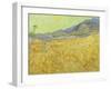 Wheat Fields with Reaper, Auvers-Vincent van Gogh-Framed Premium Giclee Print