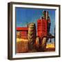 "Wheat Harvest", August 12, 1950-Mead Schaeffer-Framed Premium Giclee Print