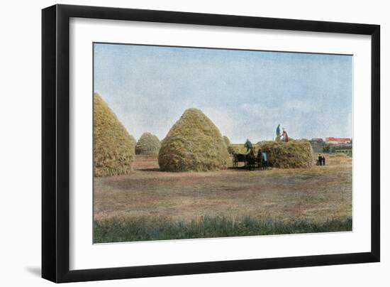 Wheat Harvest Canada-null-Framed Art Print