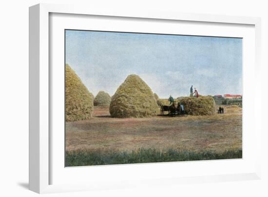 Wheat Harvest Canada-null-Framed Art Print