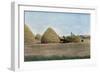 Wheat Harvest Canada-null-Framed Art Print