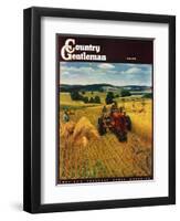 "Wheat Harvest," Country Gentleman Cover, July 1, 1945-F.P. Sherry-Framed Premium Giclee Print