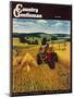 "Wheat Harvest," Country Gentleman Cover, July 1, 1945-F.P. Sherry-Mounted Giclee Print
