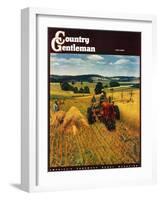 "Wheat Harvest," Country Gentleman Cover, July 1, 1945-F.P. Sherry-Framed Giclee Print