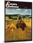 "Wheat Harvest," Country Gentleman Cover, July 1, 1945-F.P. Sherry-Mounted Giclee Print