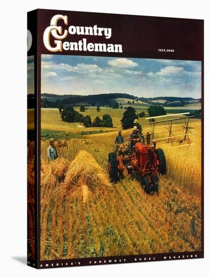 "Wheat Harvest," Country Gentleman Cover, July 1, 1945-F.P. Sherry-Stretched Canvas