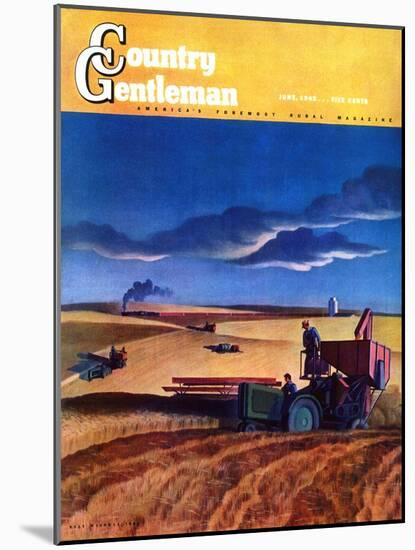 "Wheat Harvest," Country Gentleman Cover, June 1, 1942-Dale Nichols-Mounted Giclee Print