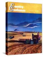"Wheat Harvest," Country Gentleman Cover, June 1, 1942-Dale Nichols-Stretched Canvas