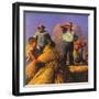 "Wheat Harvest,"July 1, 1943-Robert Riggs-Framed Giclee Print