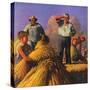 "Wheat Harvest,"July 1, 1943-Robert Riggs-Stretched Canvas